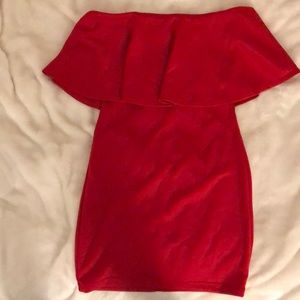 Forever 21 Red strapless mini dress size S